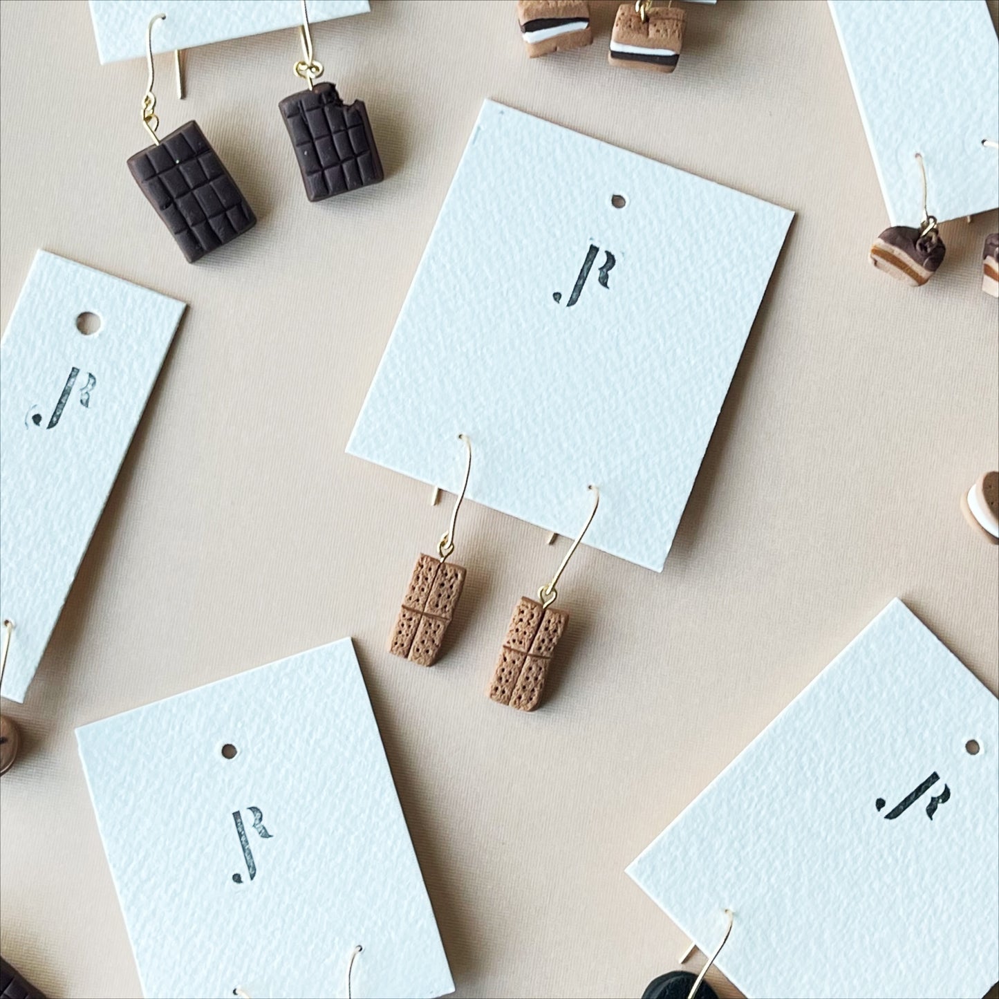 Graham Cracker earrings