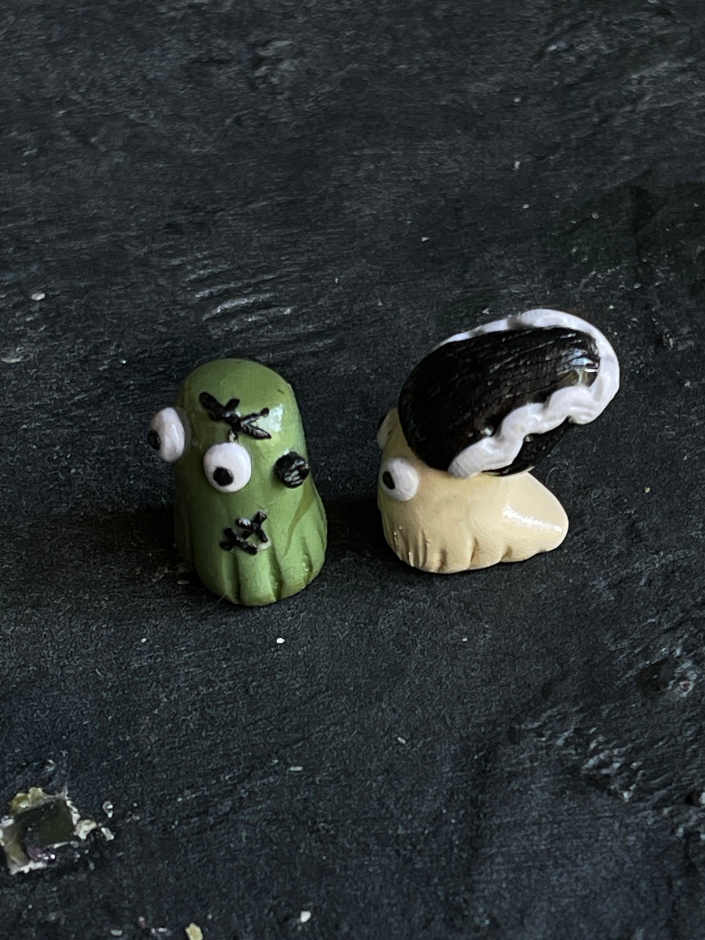 Frankenstein and his Bride Ghosties | 1" tall