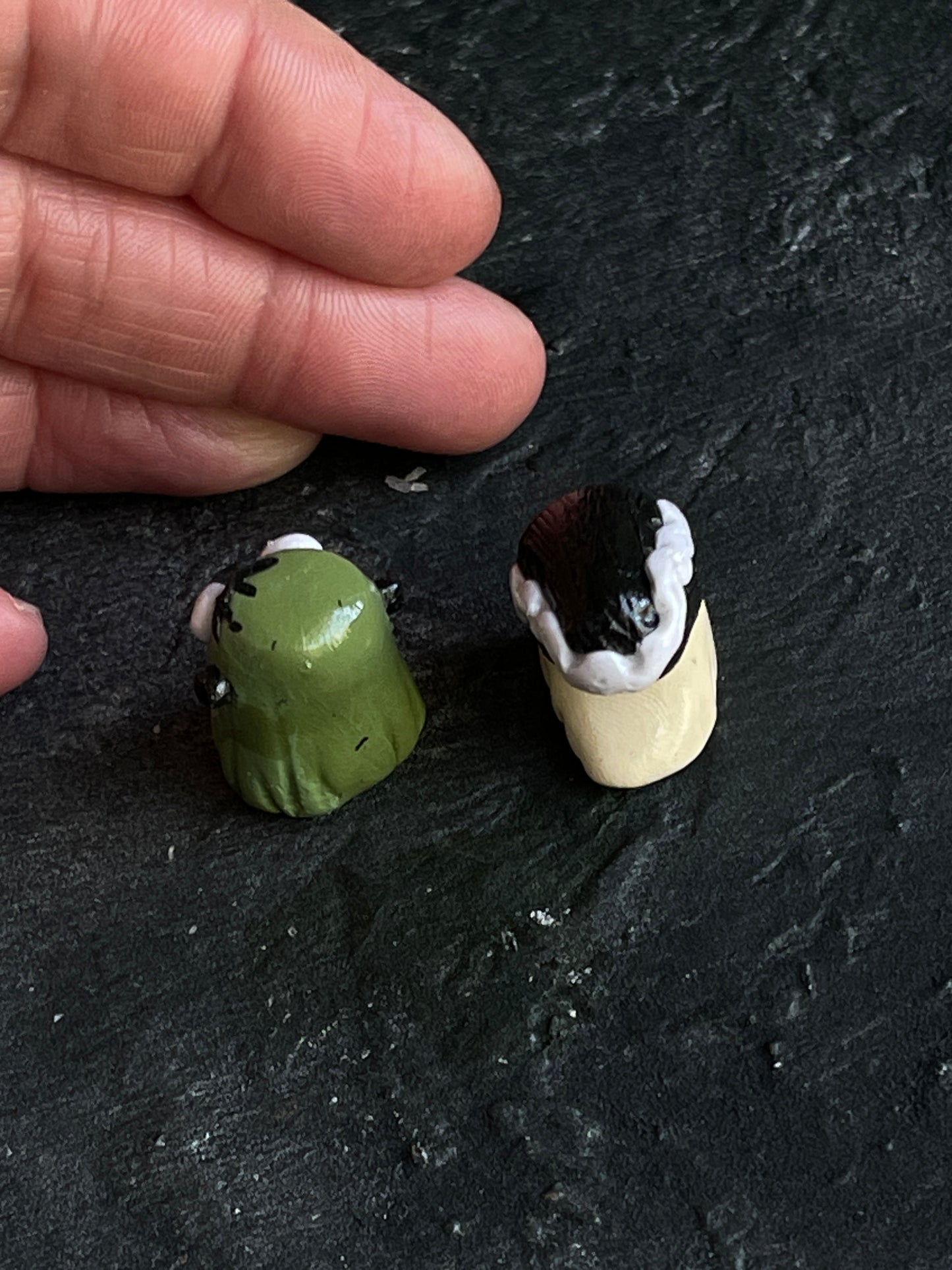 Frankenstein and his Bride Ghosties | 1" tall