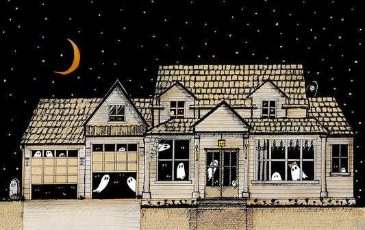 CUSTOM GHOST HOUSE ILLUSTRATION