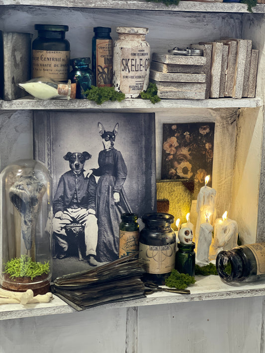 White Apothecary Miniature Hutch