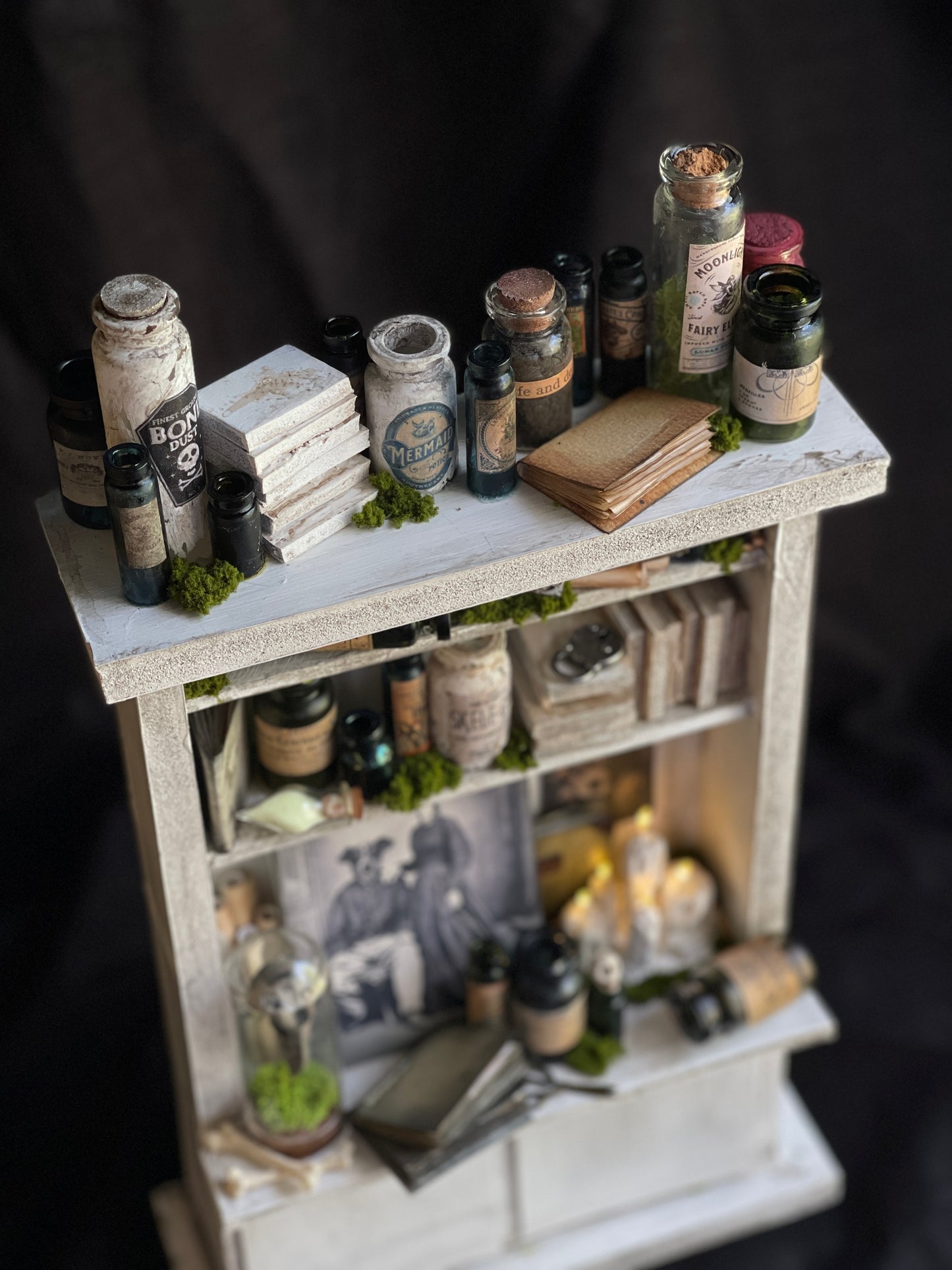 White Apothecary Miniature Hutch