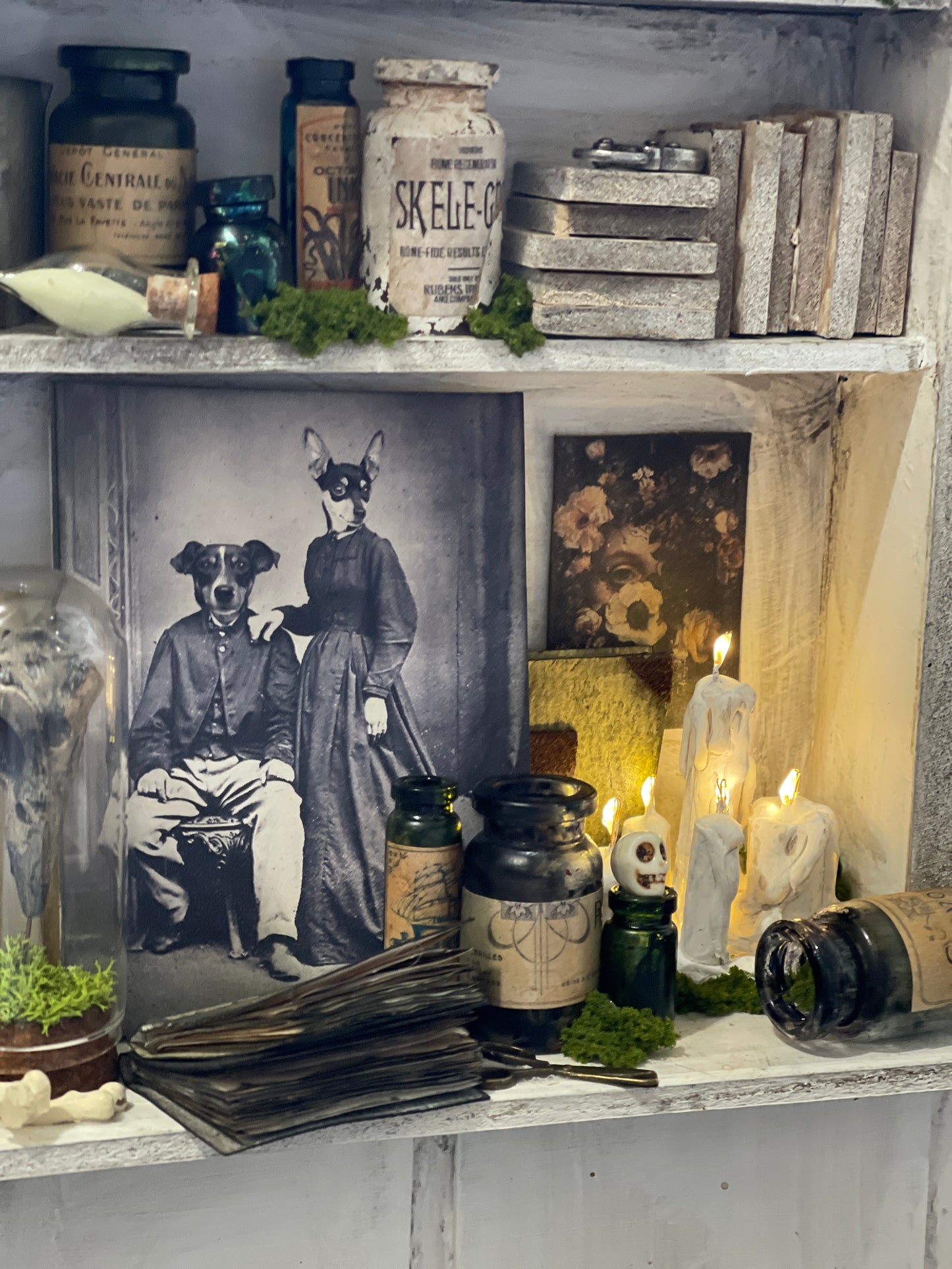 White Apothecary Miniature Hutch