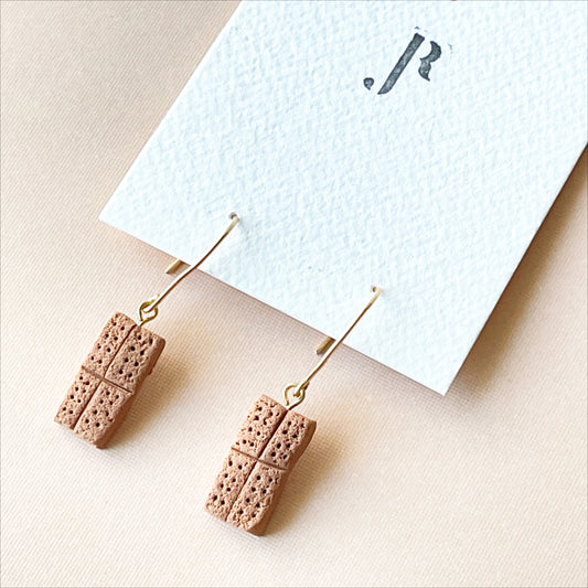 Graham Cracker earrings